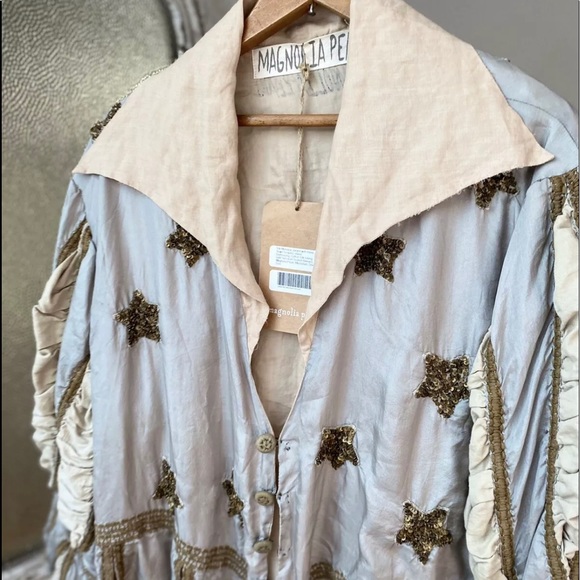 SOLD ‼️ Magnolia Pearl Silk Monique Jacket Moon dust NWT. - Picture 9 of 12